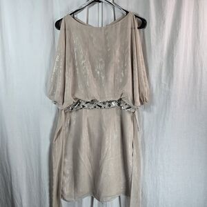 Bisou Bisou womens dress Michele boh bot RN54314 size 4 color cream